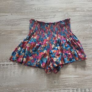 Natural Life Colorful Flower Flowy Shorts